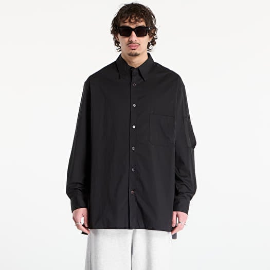 Marškiniai Y-3 Cotton Long Sleeve Shirt Black