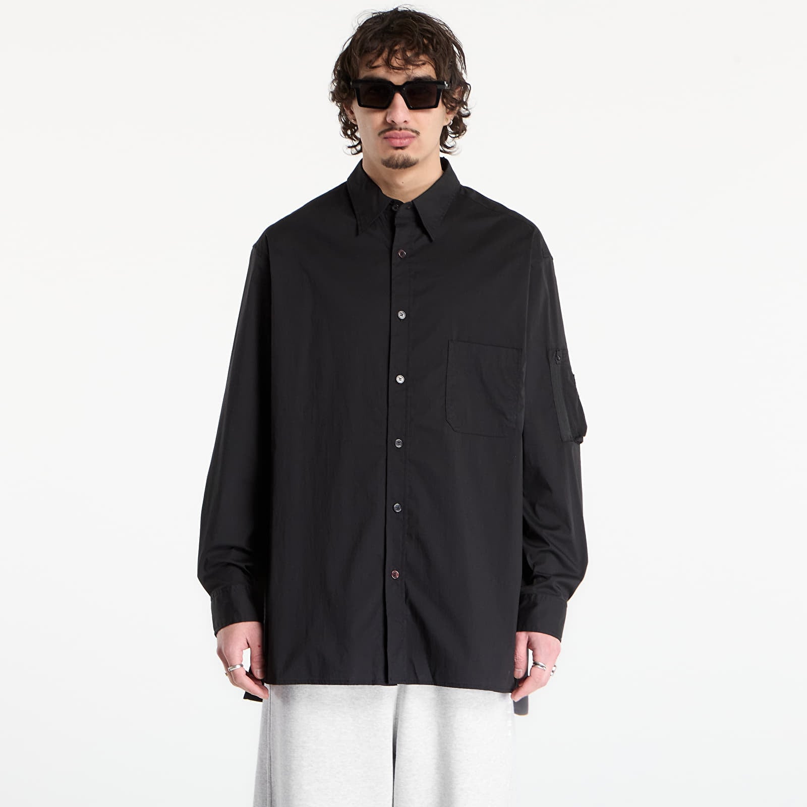 Shirts Y-3 Cotton Long Sleeve Shirt Black