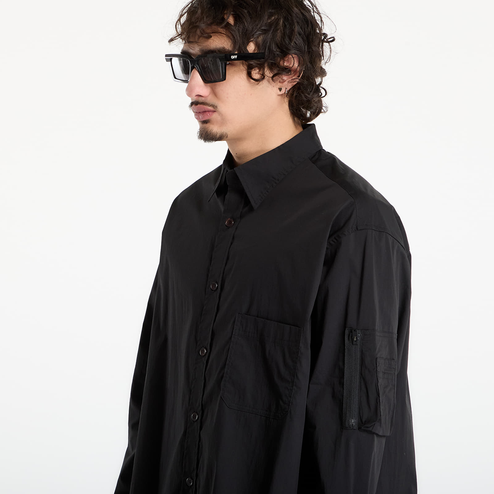 Shirts Y-3 Cotton Long Sleeve Shirt Black