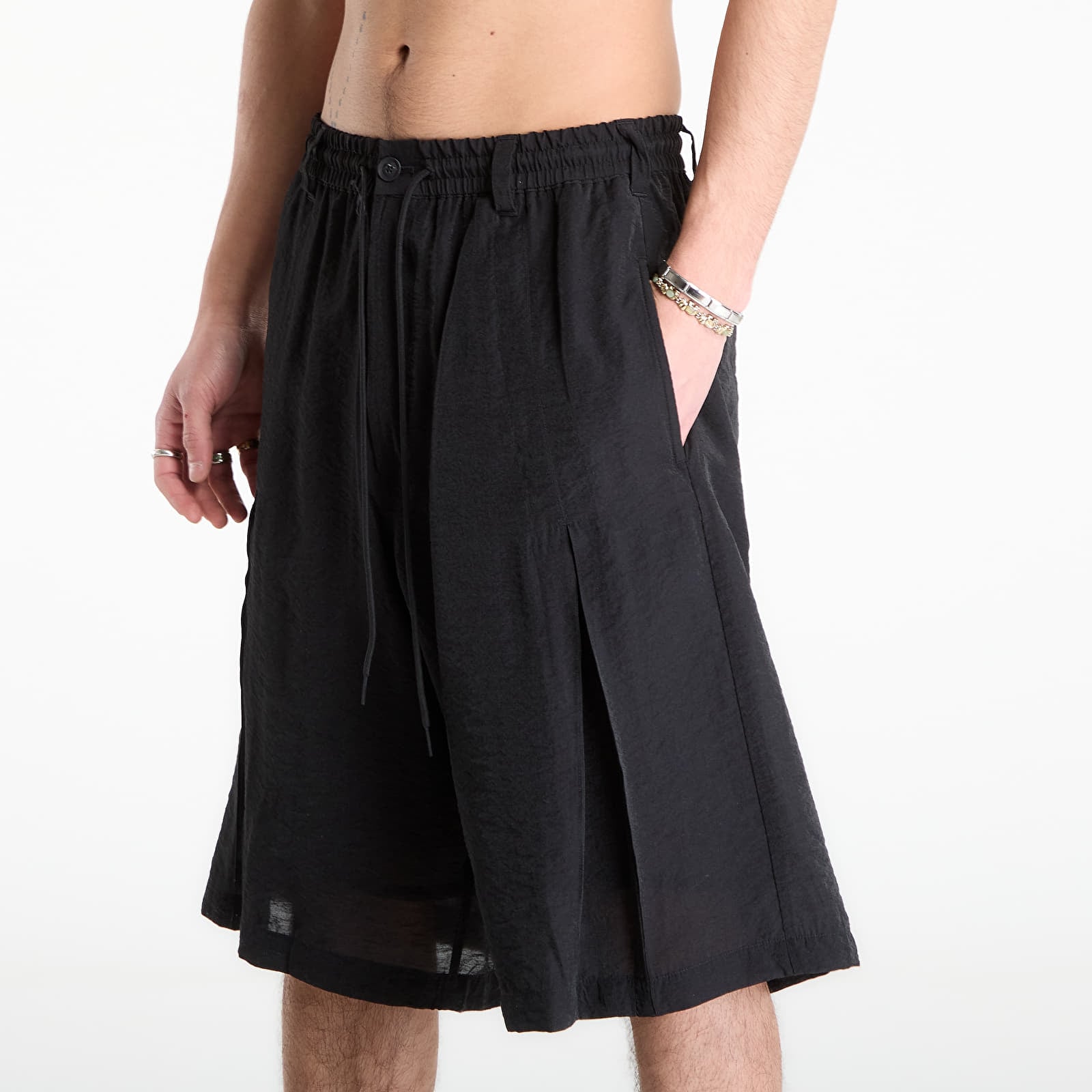 Shorts Y-3 Crinkle Pleated Shorts Black