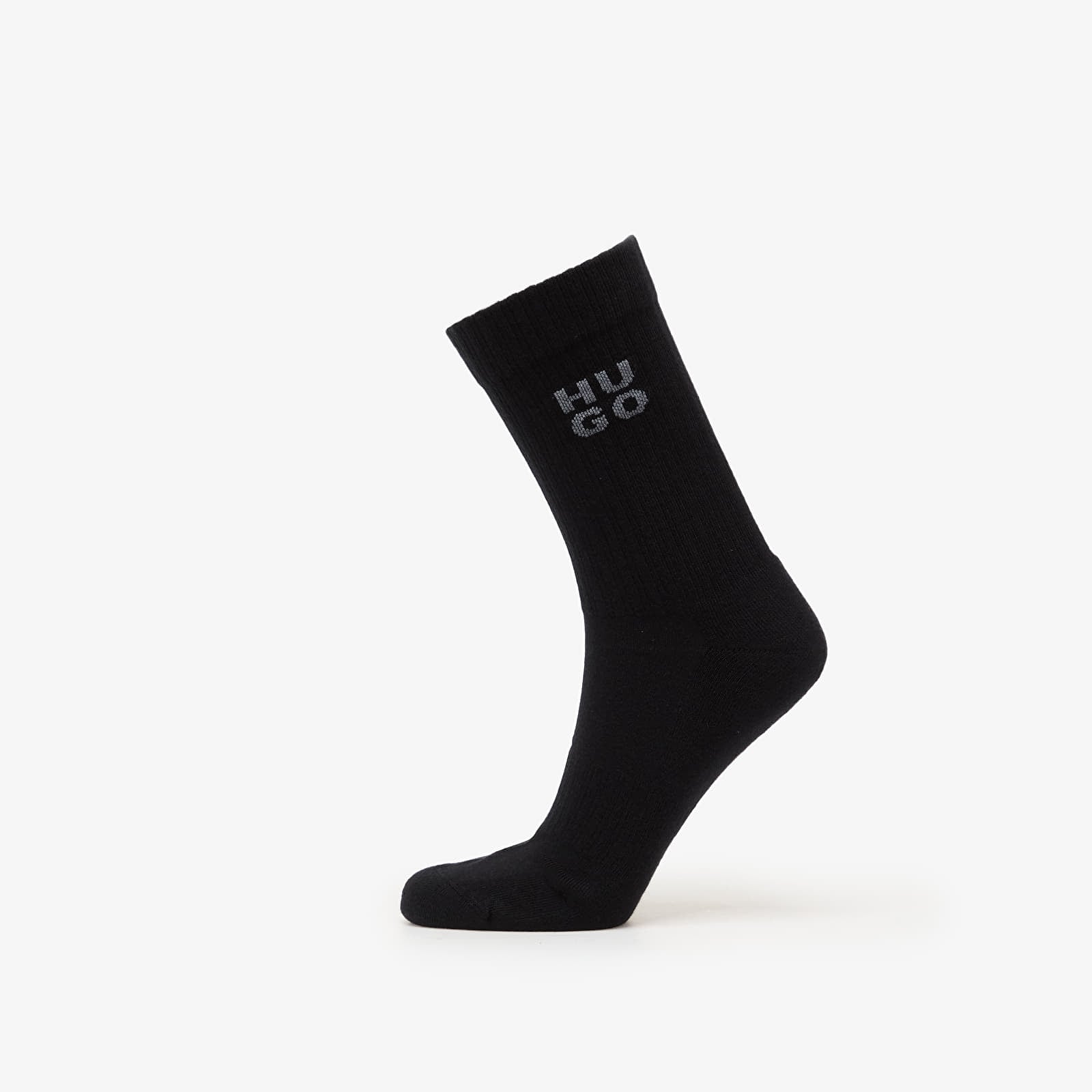 Ponožky Hugo Boss Qs Rib Fern Socks 3-Pack Black
