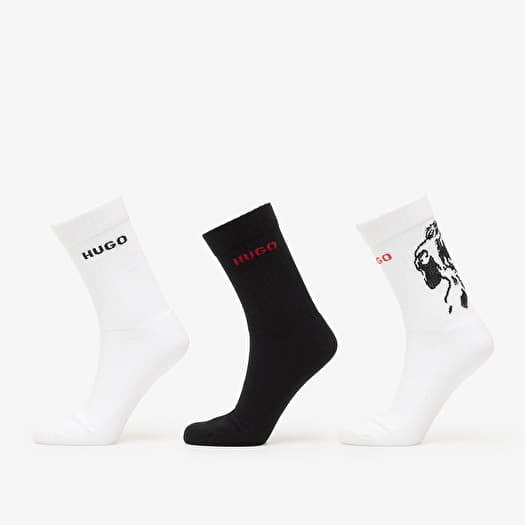 Calzini Hugo Boss Qs Angry Dog Socks 3-Pack White
