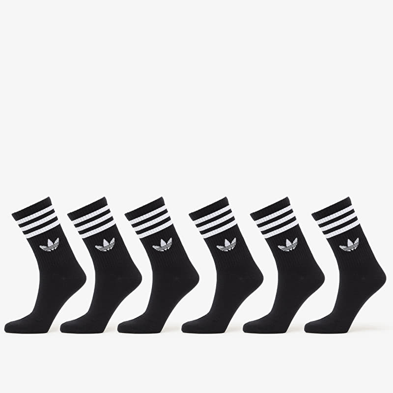 Ponožky adidas 3-Stripes Crew Socks 6 Pairs Black
