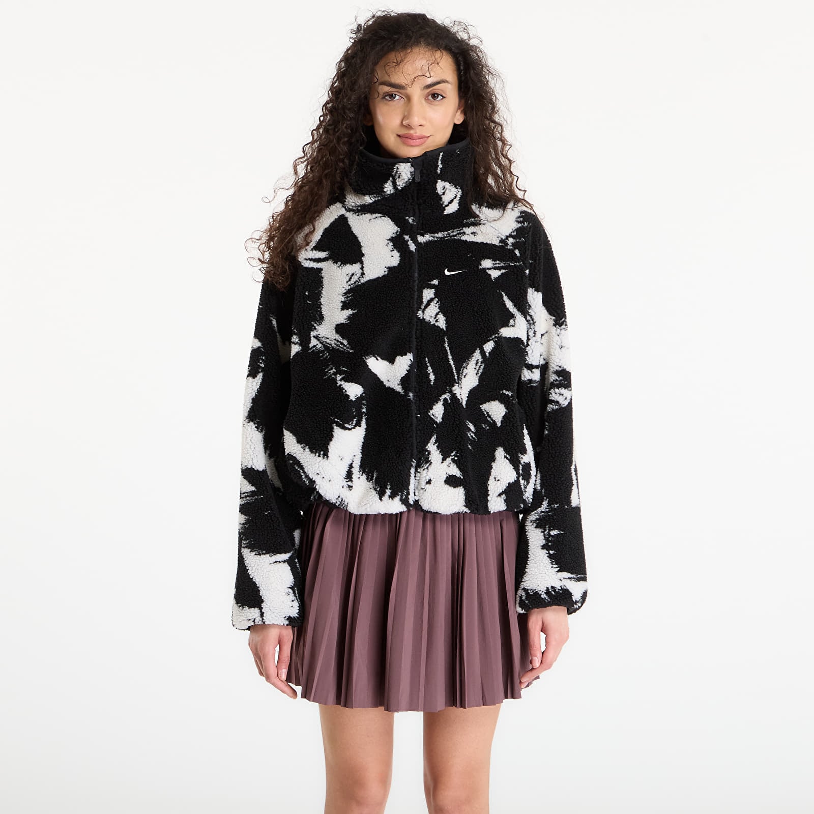 Felpe con cappuccio donna Nike Sportswear Women's Oversized High-Pile Fleece Top Black/ Black/ Sail