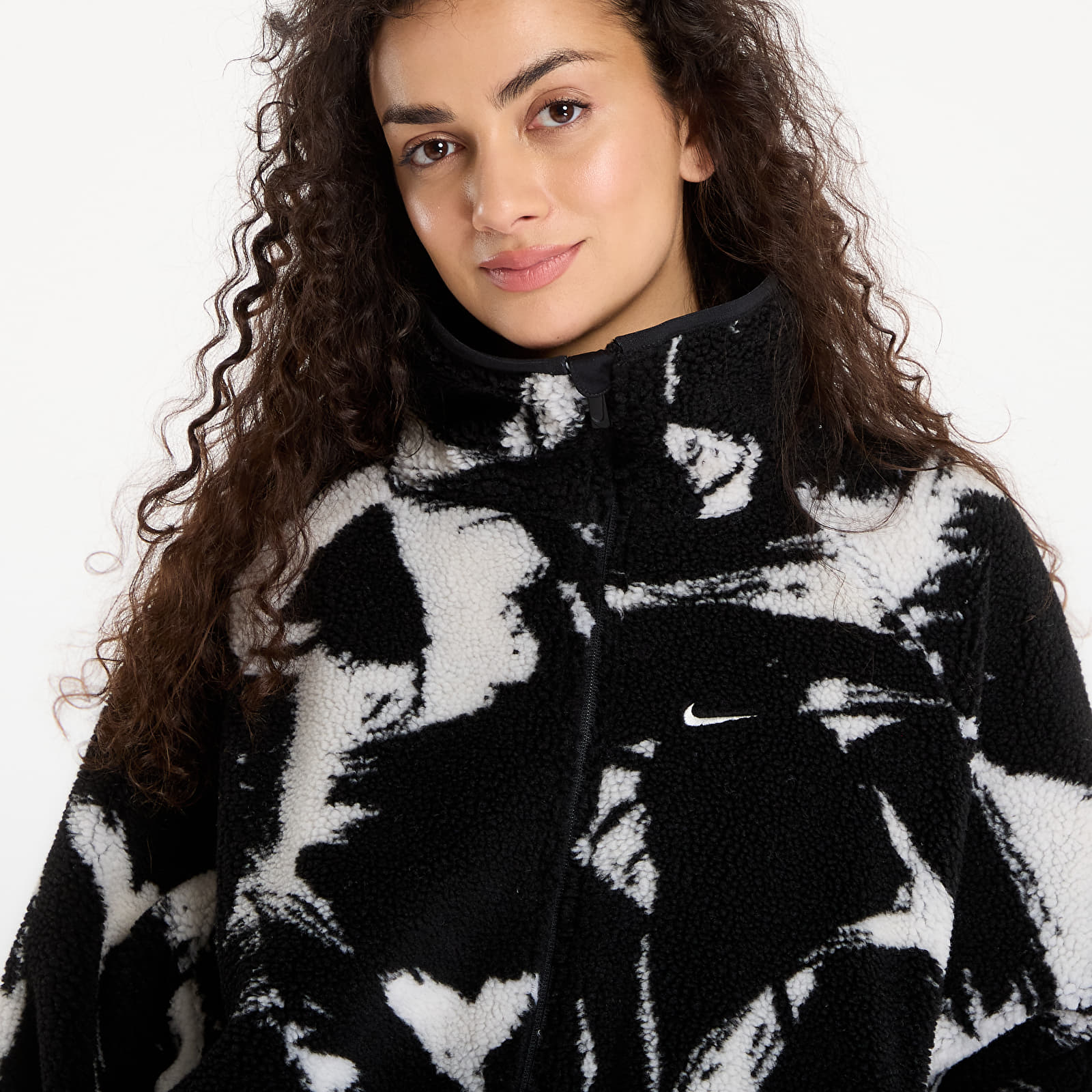 Felpe con cappuccio donna Nike Sportswear Women's Oversized High-Pile Fleece Top Black/ Black/ Sail