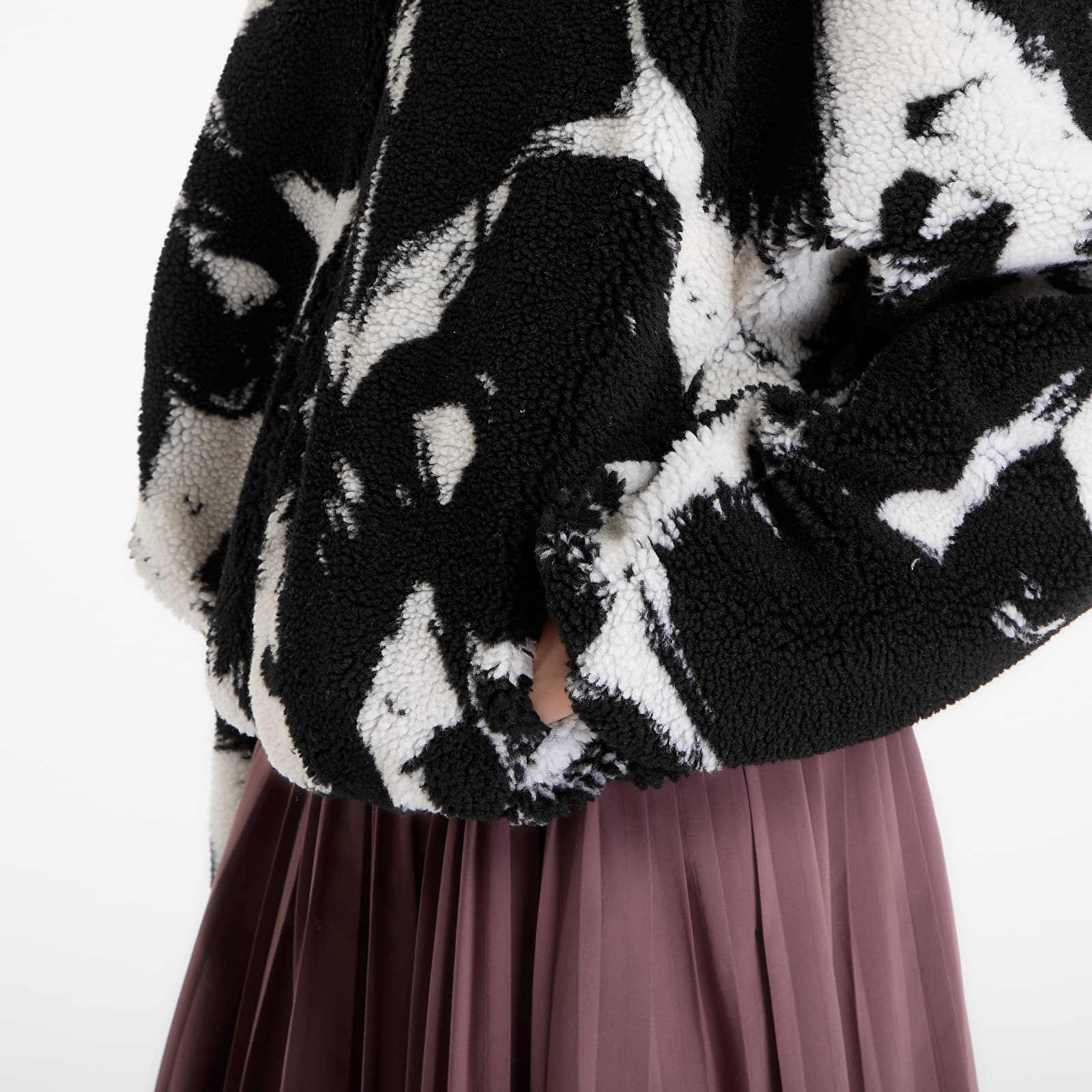 Felpe con cappuccio donna Nike Sportswear Women's Oversized High-Pile Fleece Top Black/ Black/ Sail