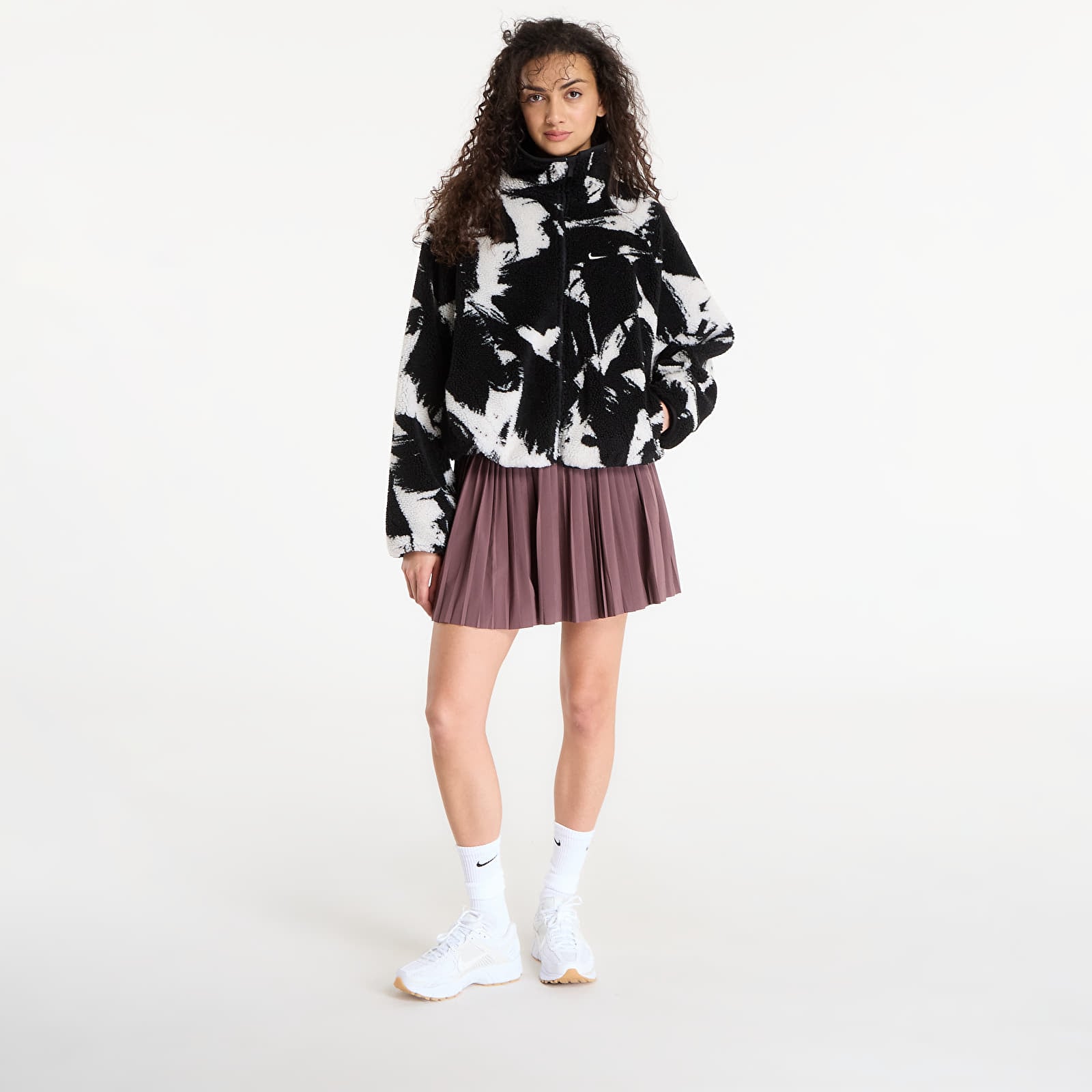 Felpe con cappuccio donna Nike Sportswear Women's Oversized High-Pile Fleece Top Black/ Black/ Sail