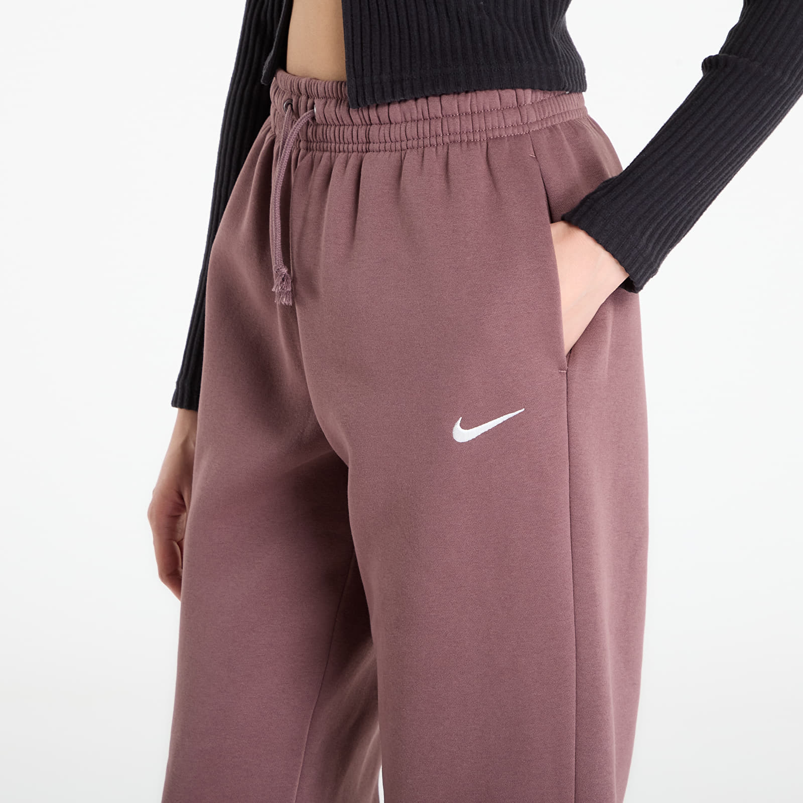 Träningsbyxor för kvinnor Nike Sportswear Phoenix Fleece Women's High-Waisted Oversized Sweatpants Tattoo/ Sail