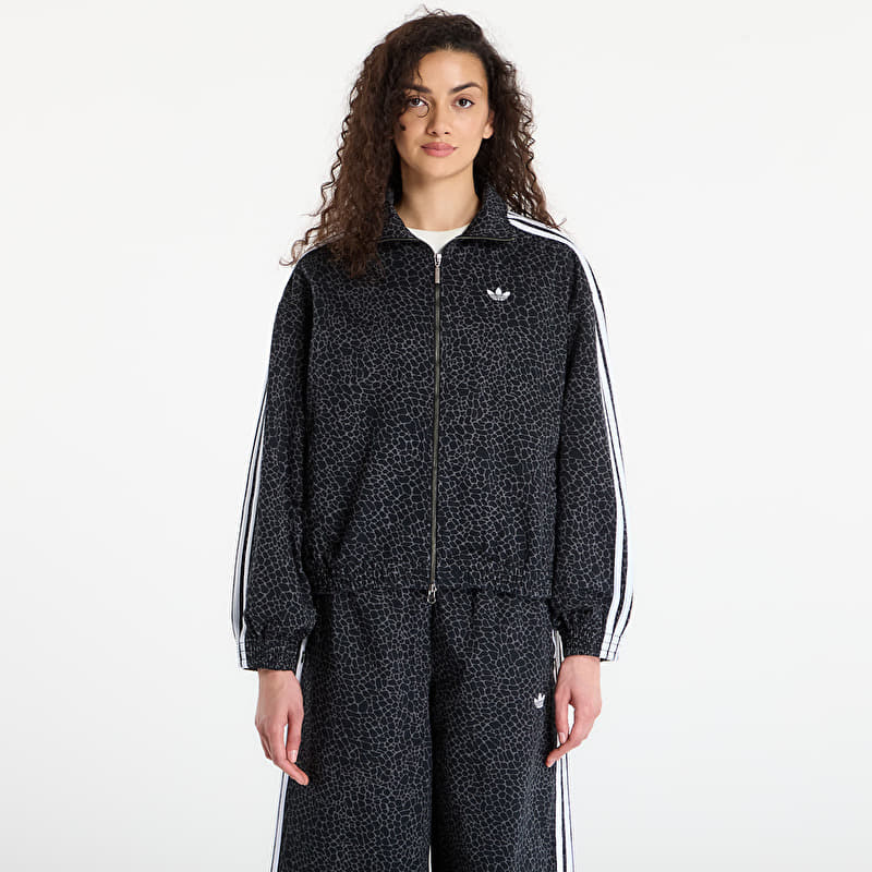 Jacke adidas Firebird Oversized Aop Denim Jacket Black/ Grey Six