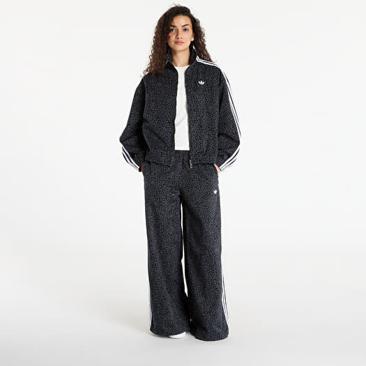 adidas Firebird Oversized Aop Denim Jacket Black/ Grey Six | Footshop