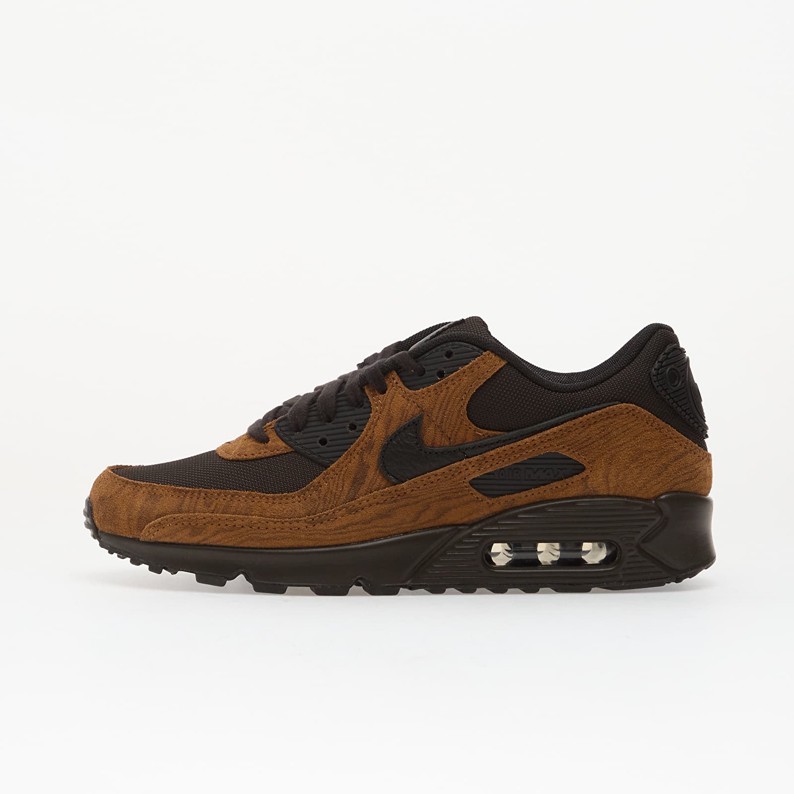 Scarpe uomo Nike Air Max 90 Prm Lt British Tan/ Black-Velvet Brown