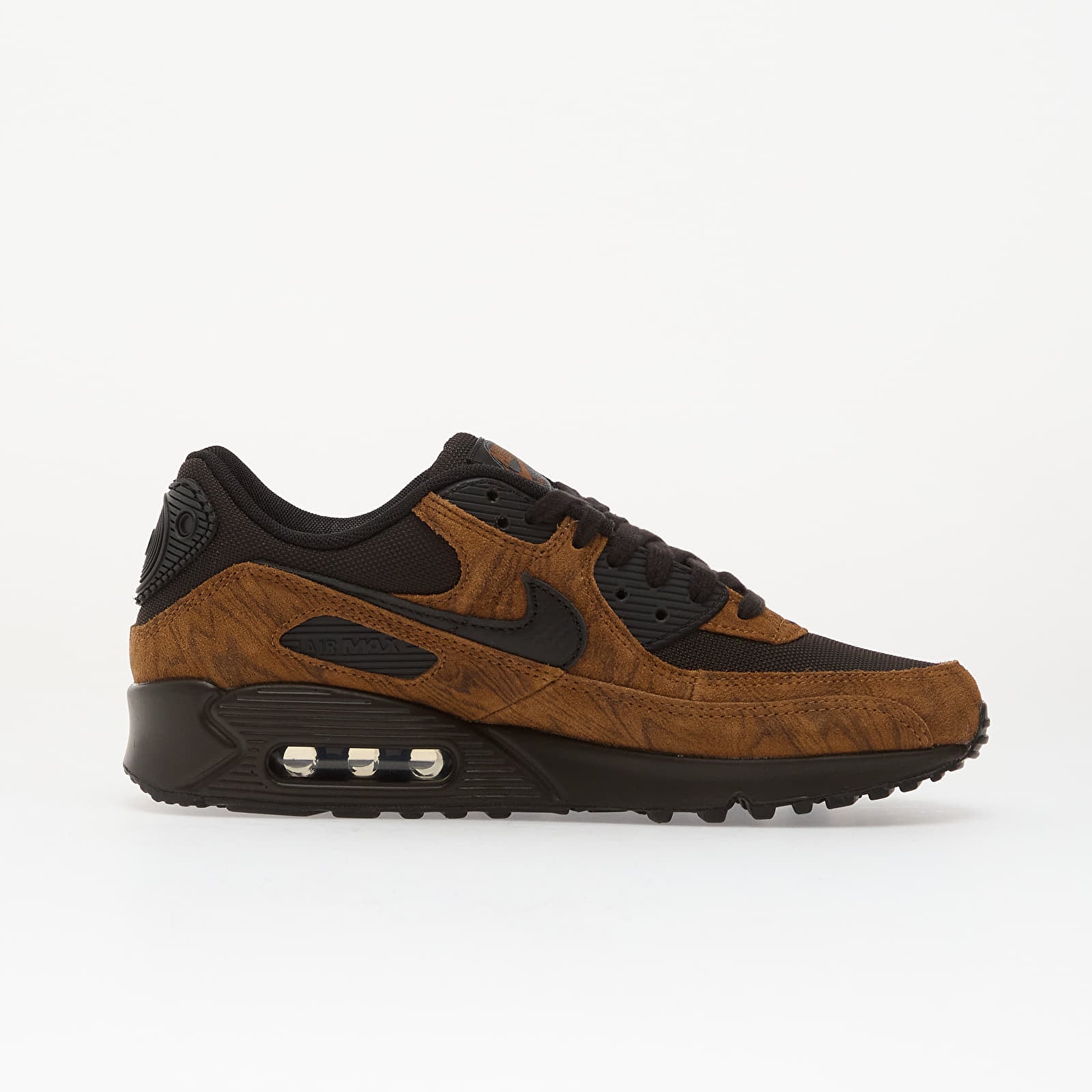 Scarpe uomo Nike Air Max 90 Prm Lt British Tan/ Black-Velvet Brown
