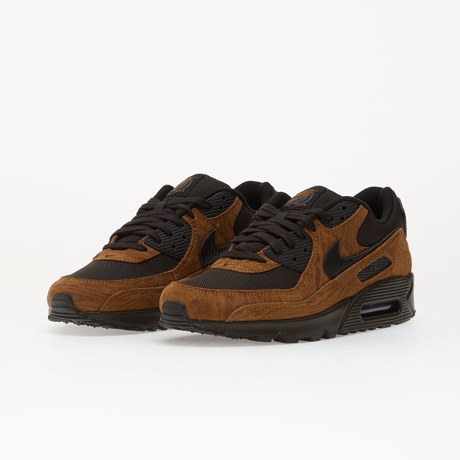 Scarpe uomo Nike Air Max 90 Prm Lt British Tan/ Black-Velvet Brown