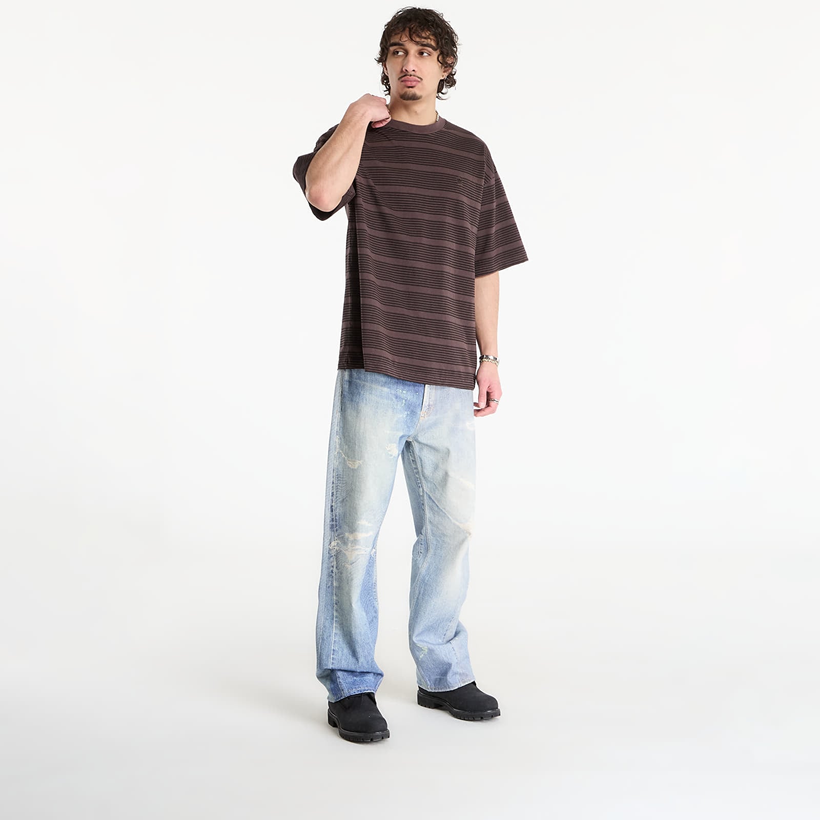 Ανδρικά μπλουζάκια Carhartt WIP S/S Hanson T-Shirt UNISEX Hanson Stripe/ Palisander