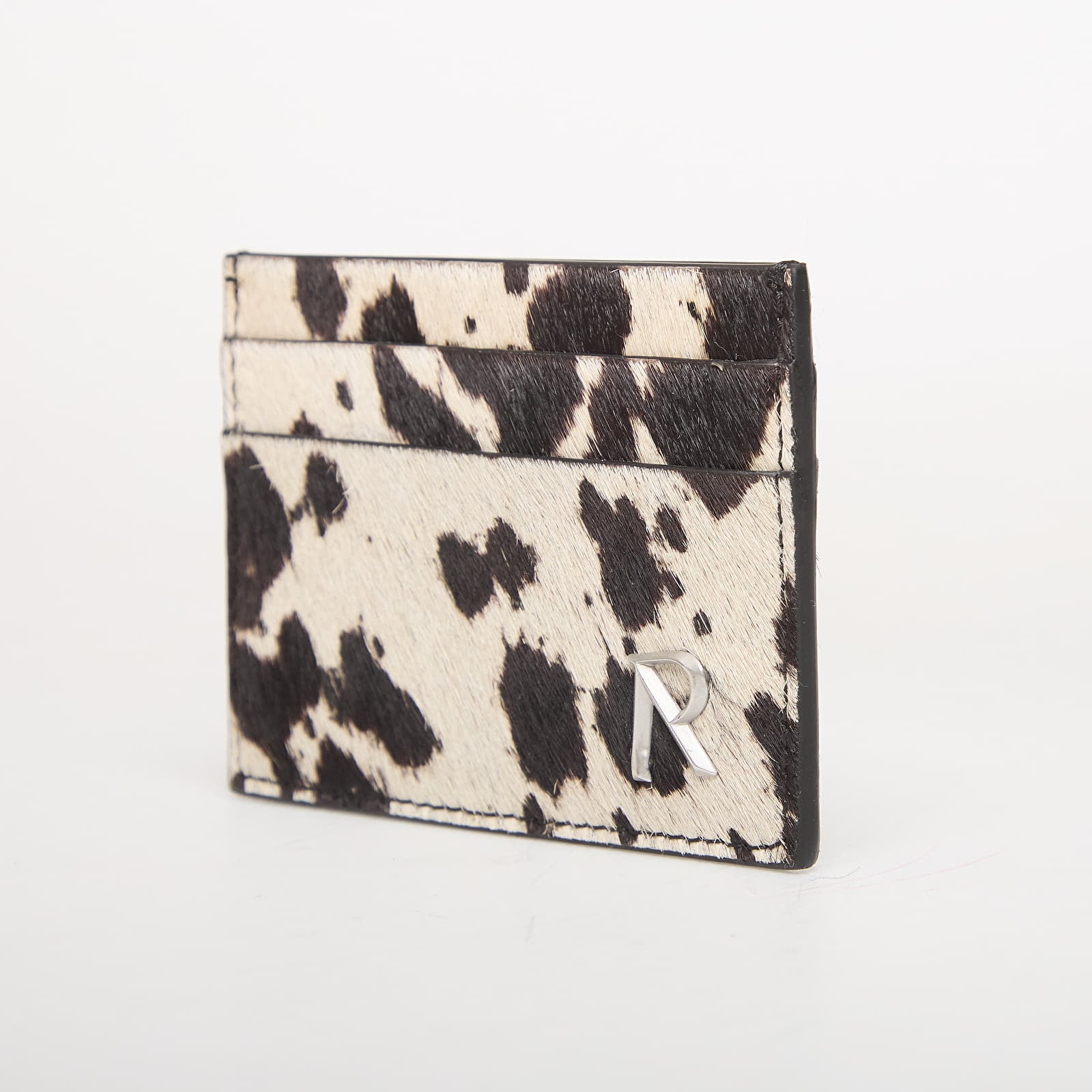 Denarnice REPRESENT Cow Hide Card Holder Flat White/ Jet Black