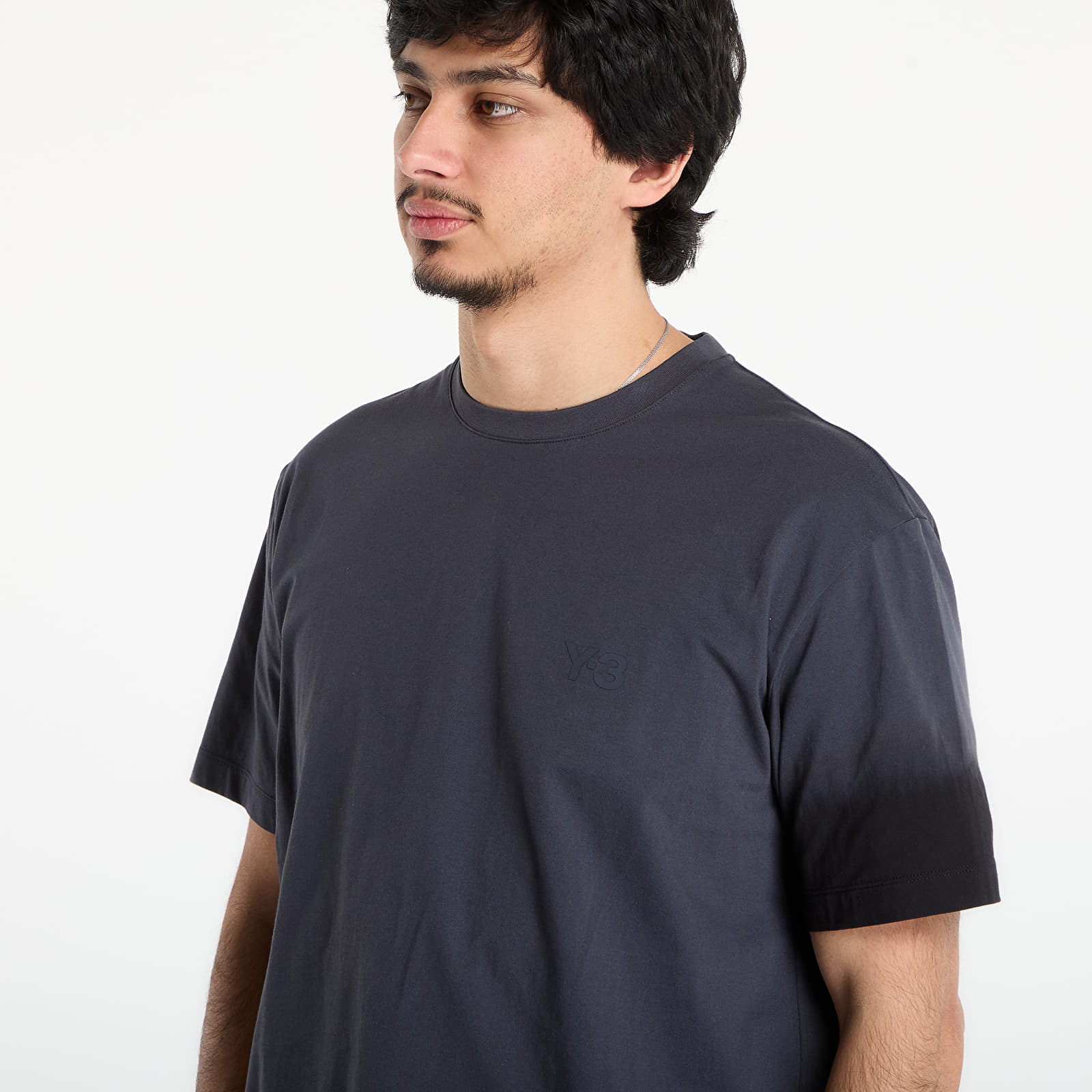 Pánske tričká Y-3 Dipped Regular Short Sleeve T-Shirt Night Grey