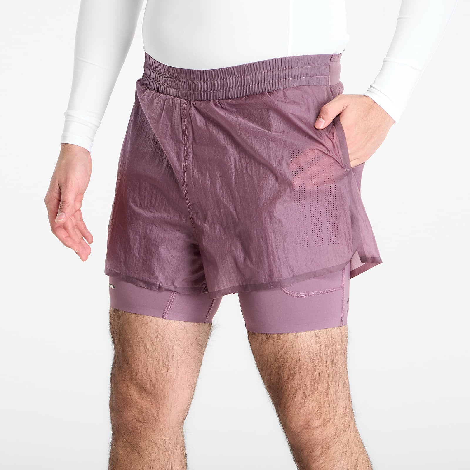 Šortai adidas Adi365 x Hermanos Koumori Running 2-In-1 Shorts Shadow Fig