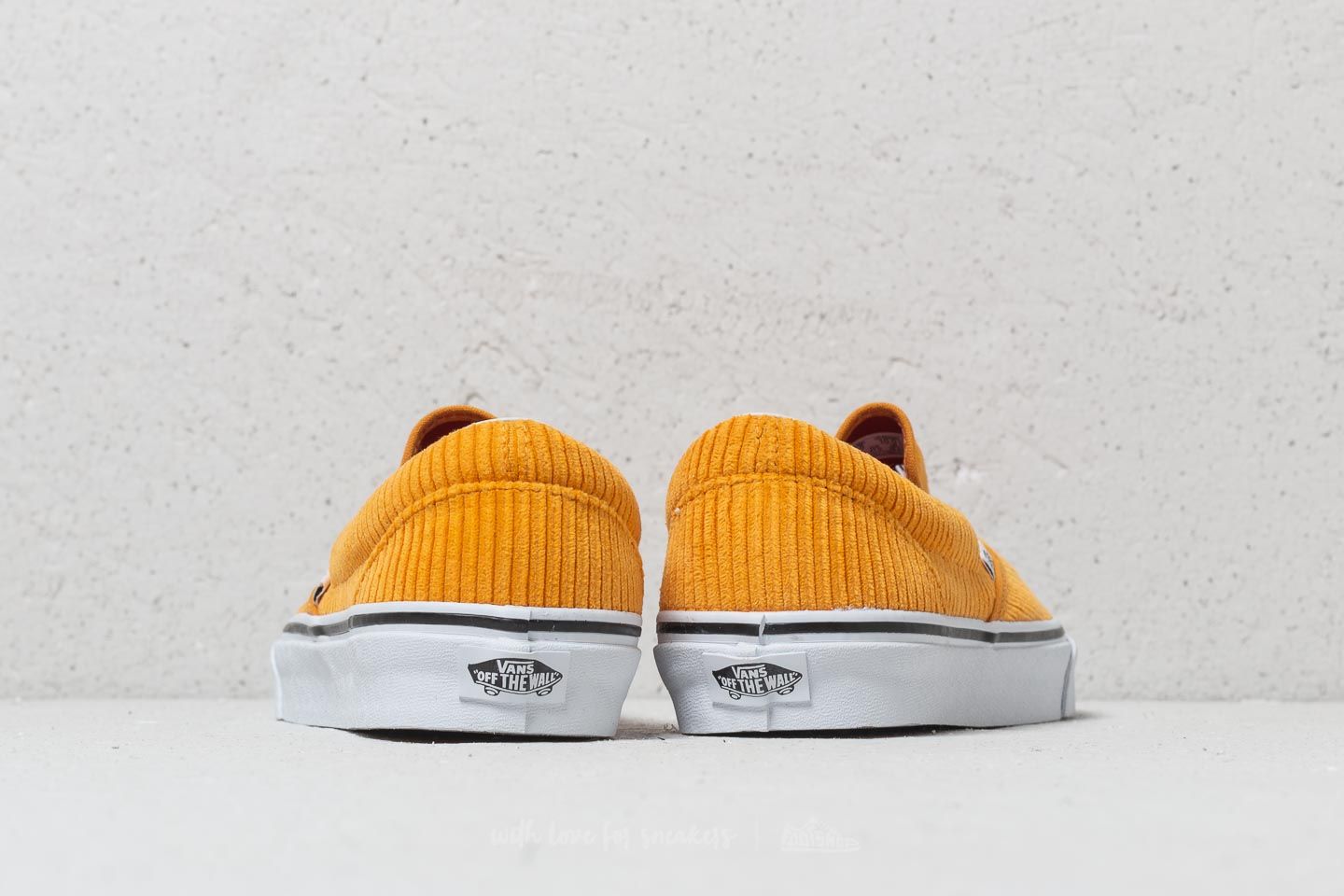 Vans yellow corduroy slip on online