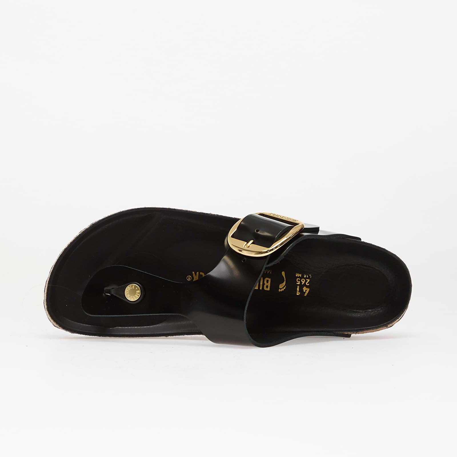 Damesko Birkenstock Gizeh Big Buckle Natural Leather Patent Women Nappa Glamour