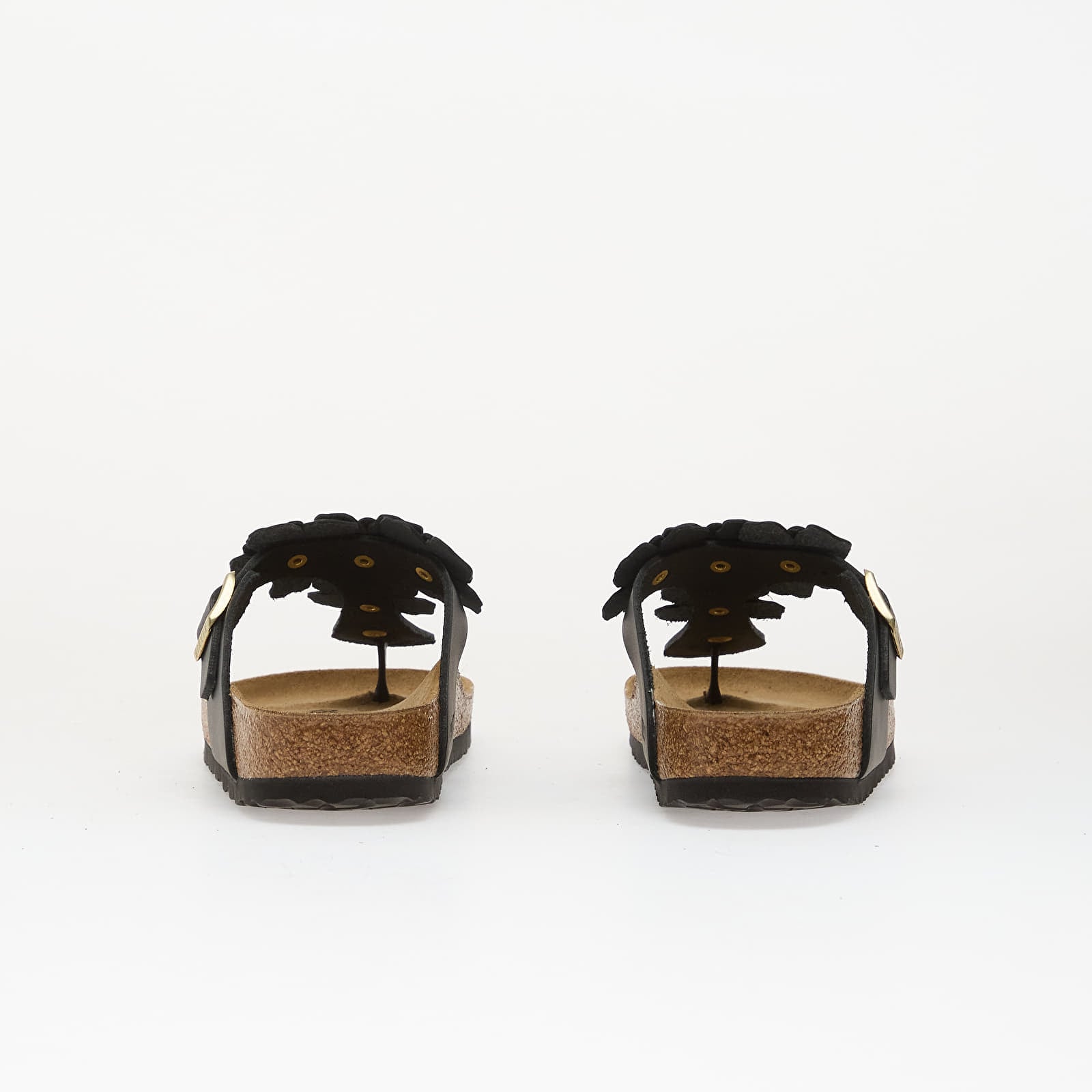 Damesko Birkenstock Gizeh Flower Leather Women Black