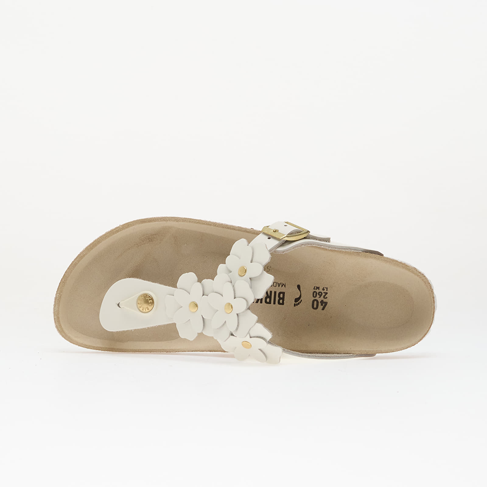 Damen Sneaker und Schuhe Birkenstock Gizeh Flower Leather Women White