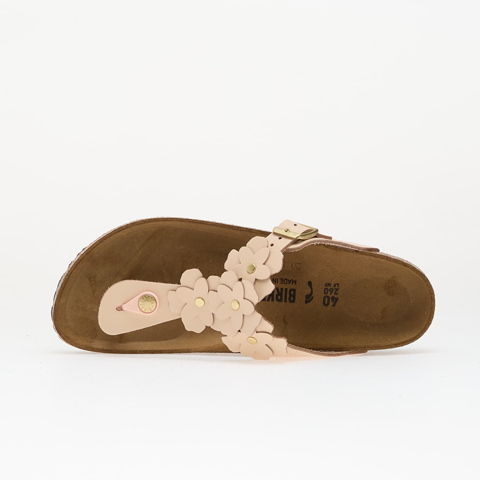 Damesko Birkenstock Gizeh Flower Leather Women Light Rose