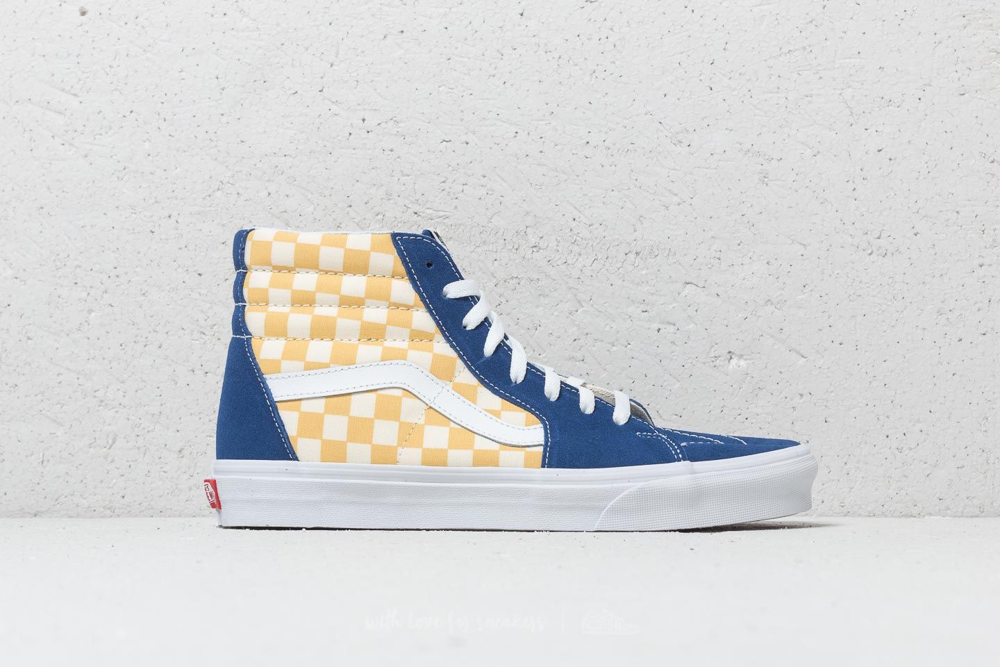 Blue and yellow checkerboard vans outlet