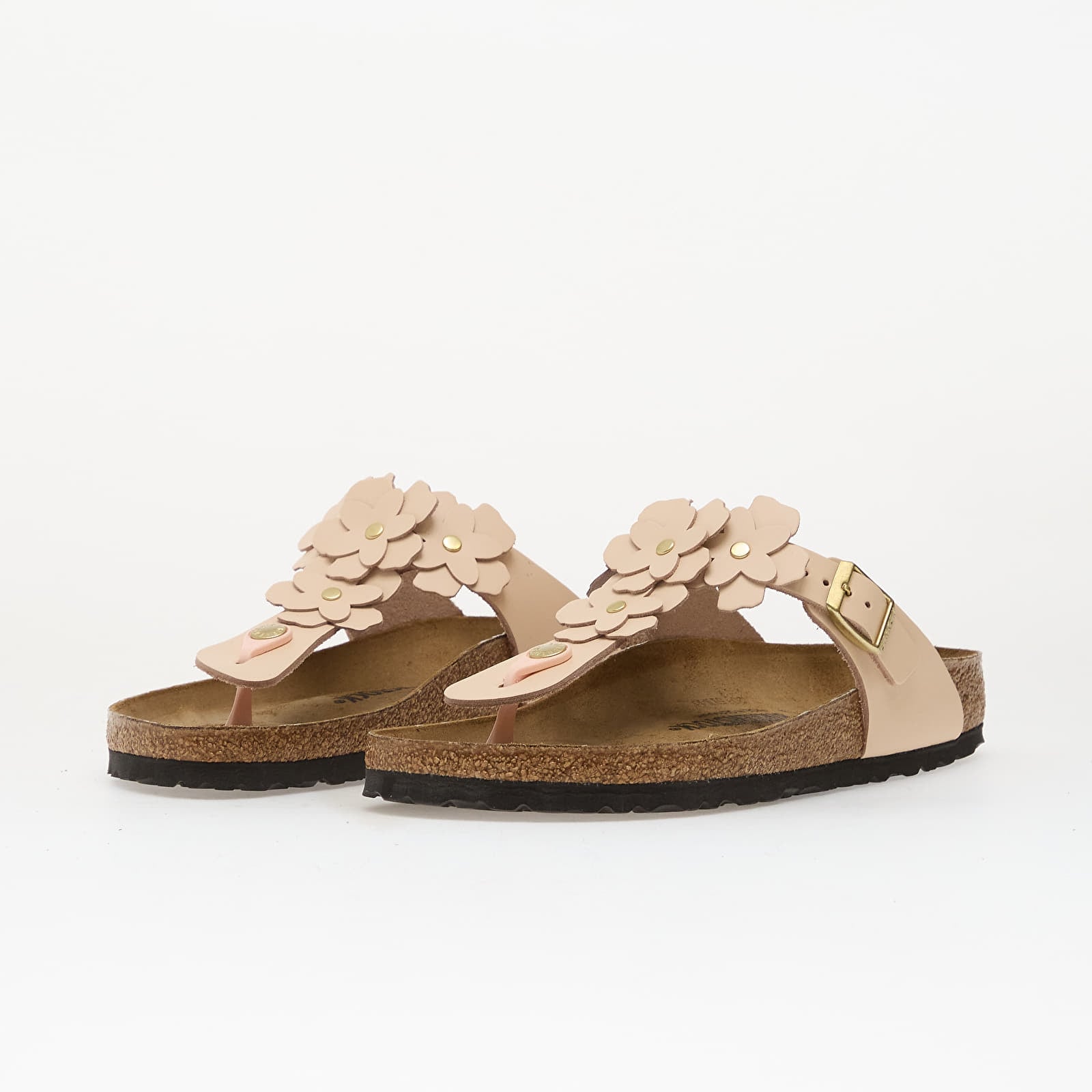 Damesko Birkenstock Gizeh Flower Leather Women Light Rose