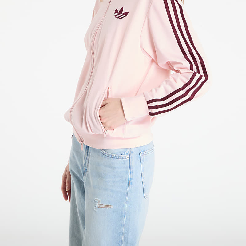 Women's hoodies adidas Firebird Track Top Loose Sandy Pink/ Maroon