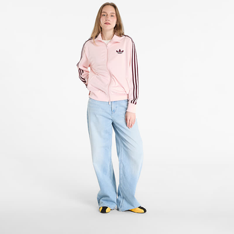 Women's hoodies adidas Firebird Track Top Loose Sandy Pink/ Maroon