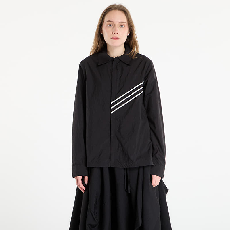 Shirt Y-3 Raw Edge 3 Stripes Shirt Black
