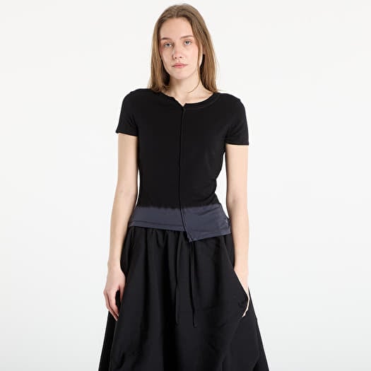 Marškinėliai Y-3 Dip Dye Fitted T-Shirt Black