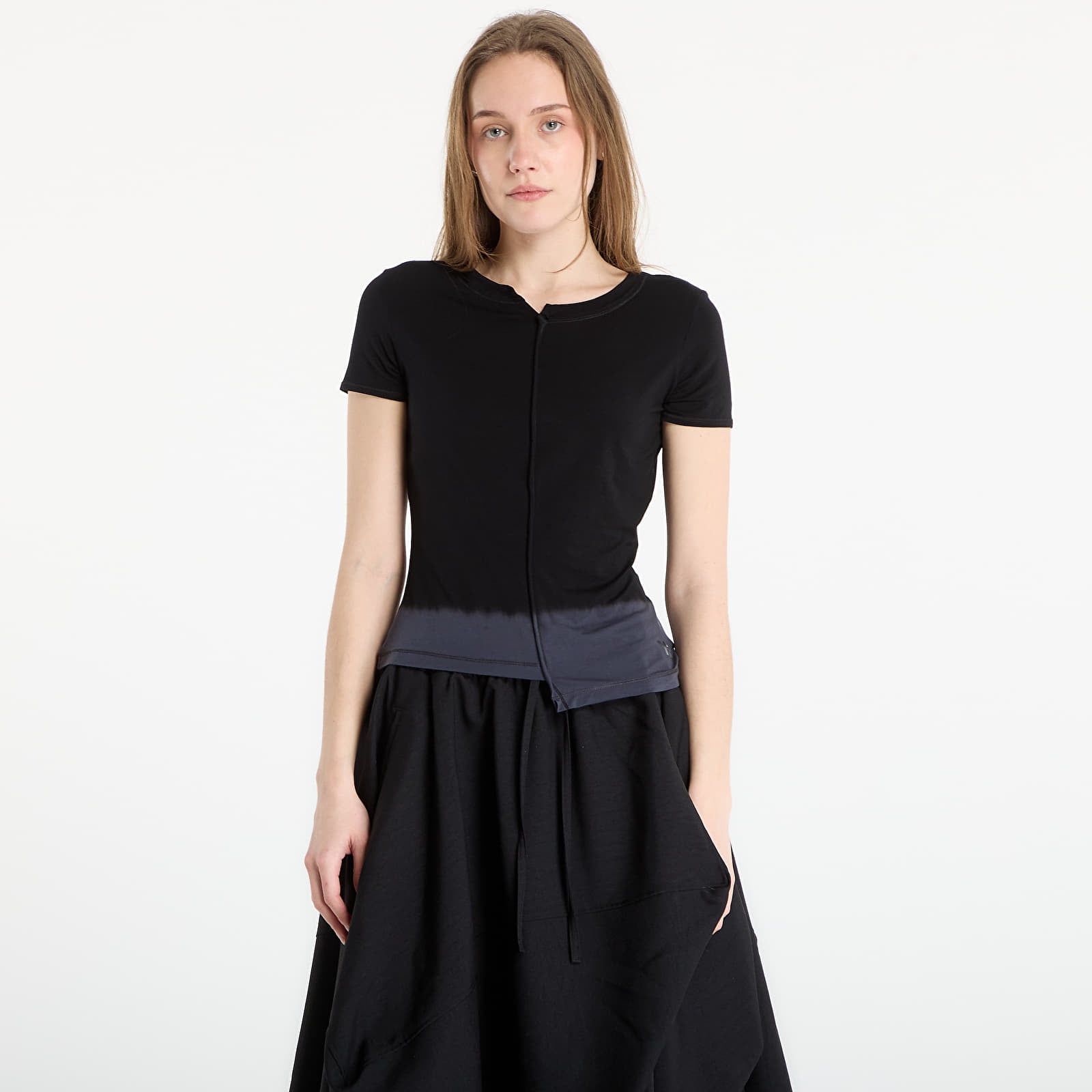 Ženske majice kratkih rukava Y-3 Dip Dye Fitted T-Shirt Black