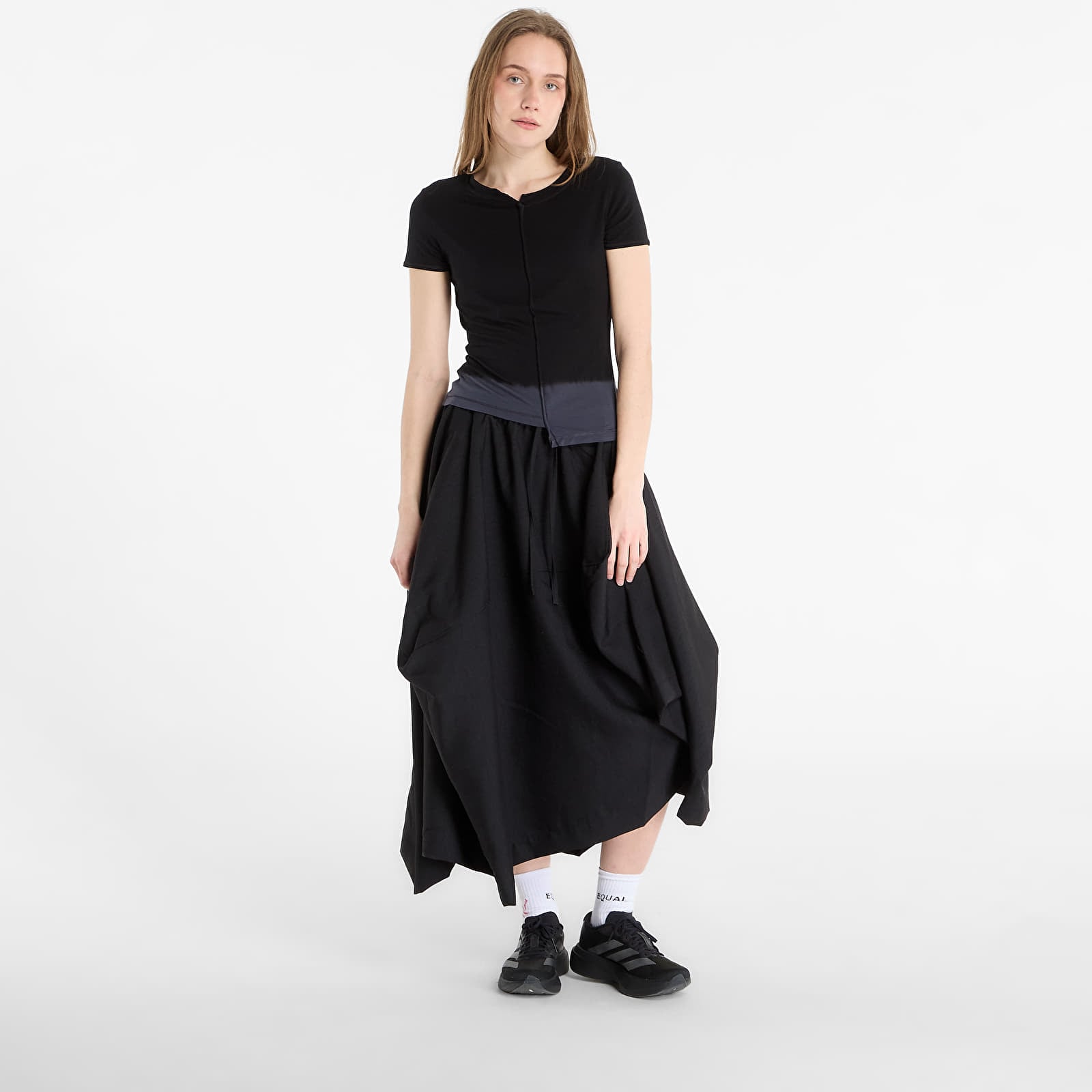 Ženske majice kratkih rukava Y-3 Dip Dye Fitted T-Shirt Black