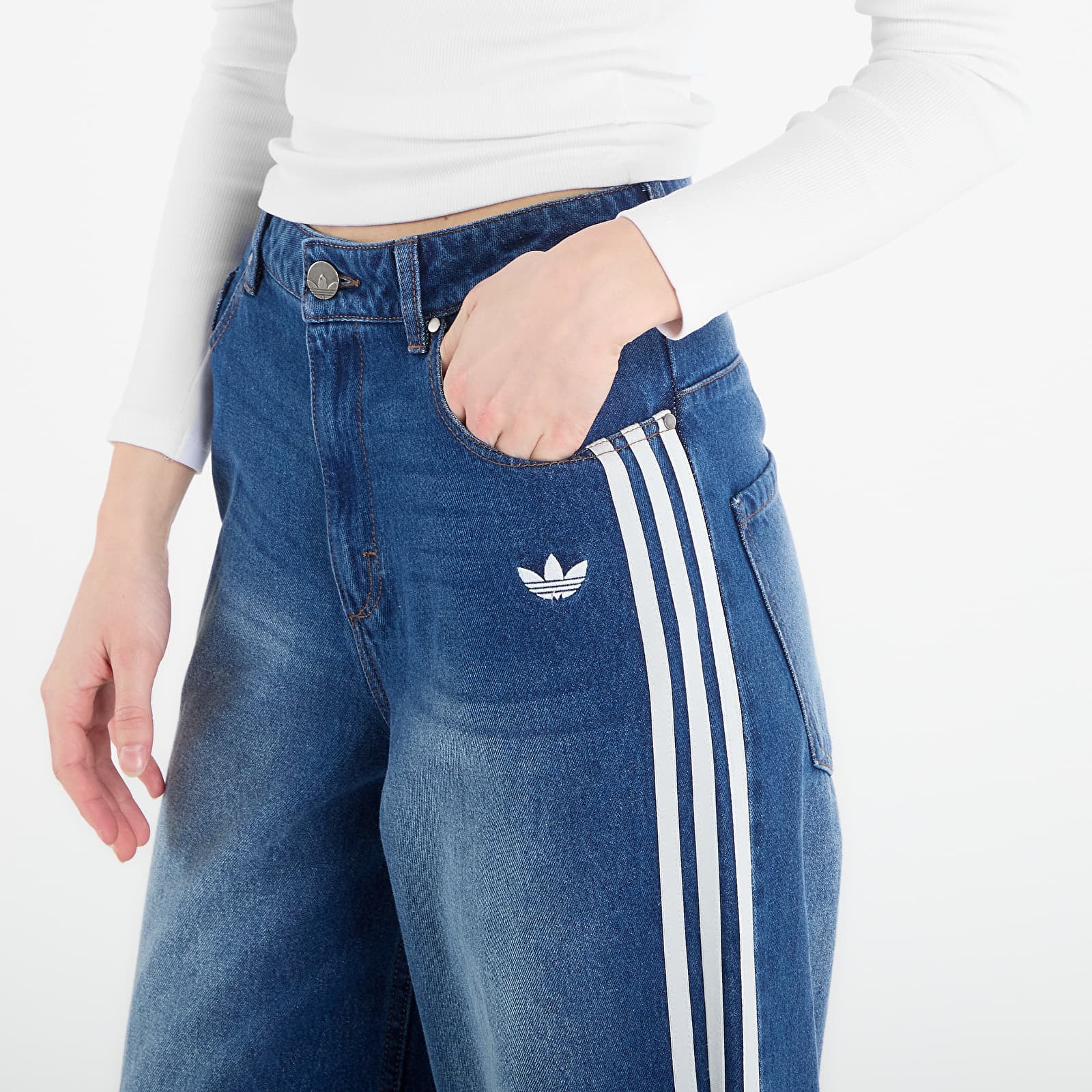 Jeans adidas Wide Leg Jeans Inddnm/ Multicolor
