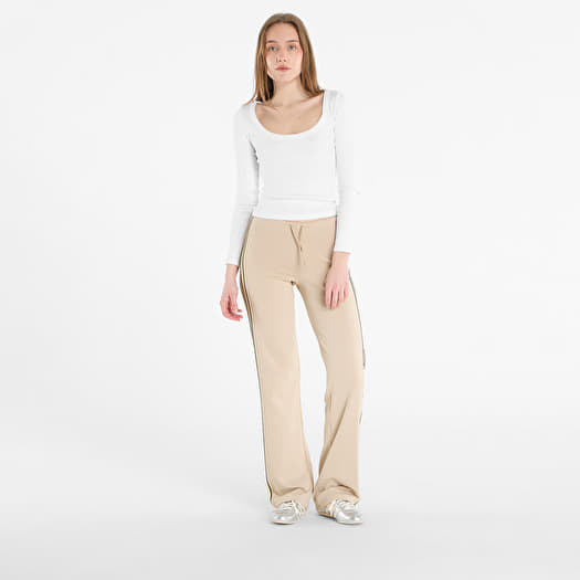 Women's trousers adidas Slouchy Straight Leg Joggers Stone Khaki (KW4555) | Footshop