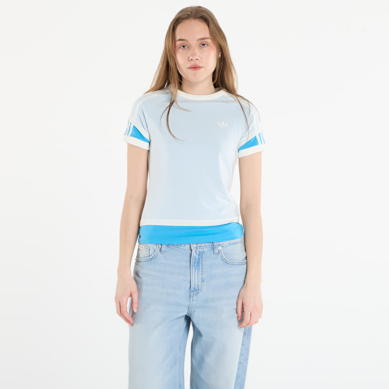 adidas Double Layered Cali T-Shirt Off White/ App Sky Rush