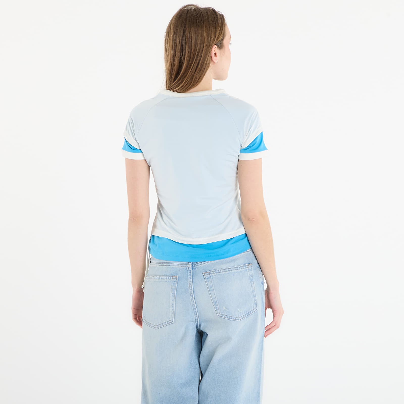   Μπλούζες adidas Layered Calitee Off White/ Apskru