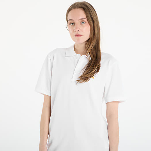T-shirts Carhartt WIP S/S Chase Pique Polo UNISEX White/ Gold