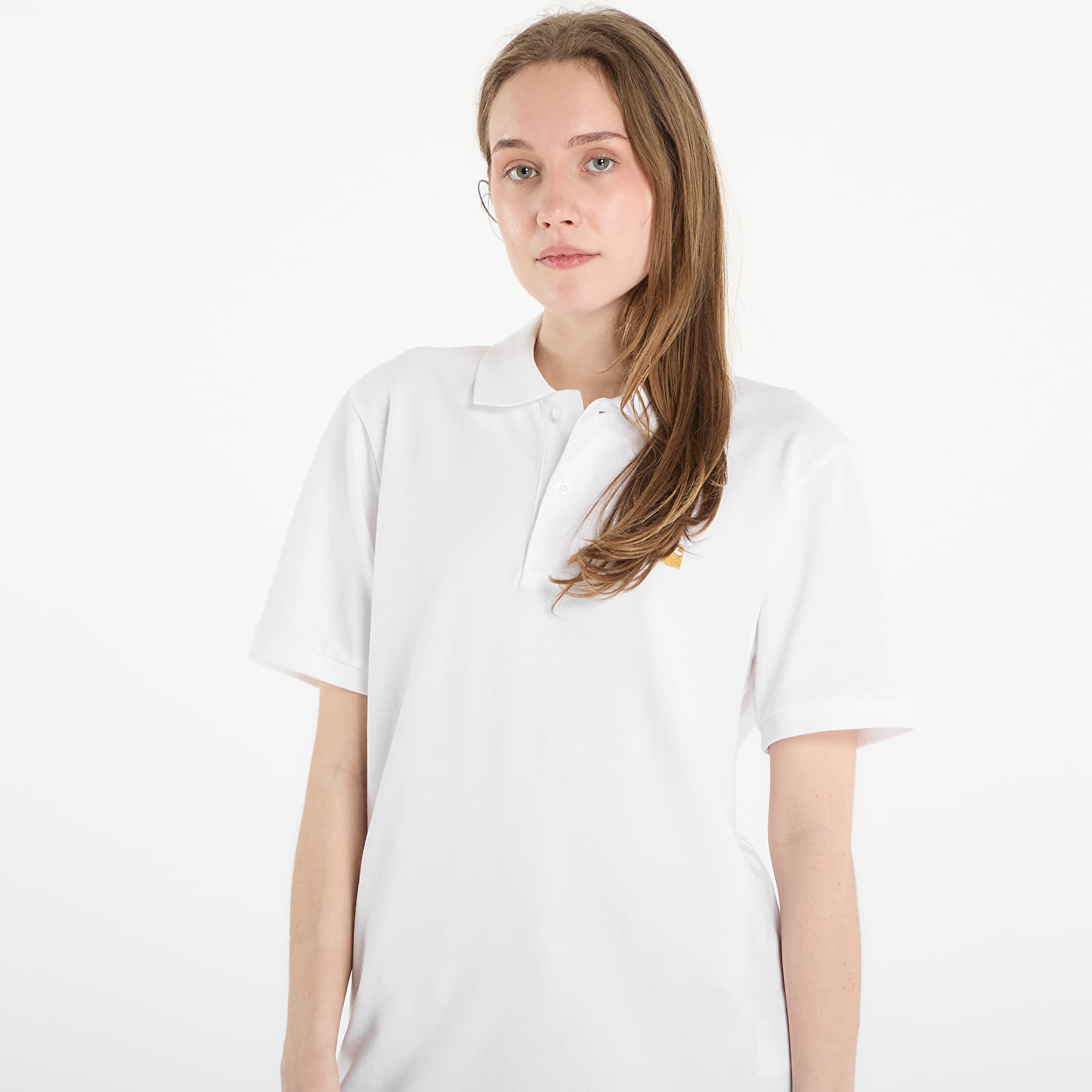 T-shirts Carhartt WIP S/S Chase Pique Polo UNISEX White/ Gold