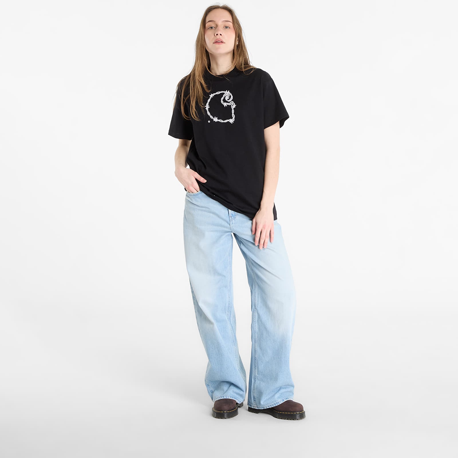 T-särgid Carhartt WIP S/S Barbwire C T-Shirt UNISEX Black