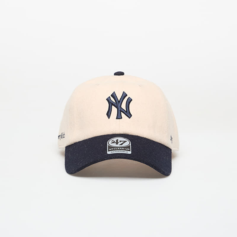 Kšiltovka Sporty & Rich Yankees Serif Wool Hat Ecru/ Dark Navy