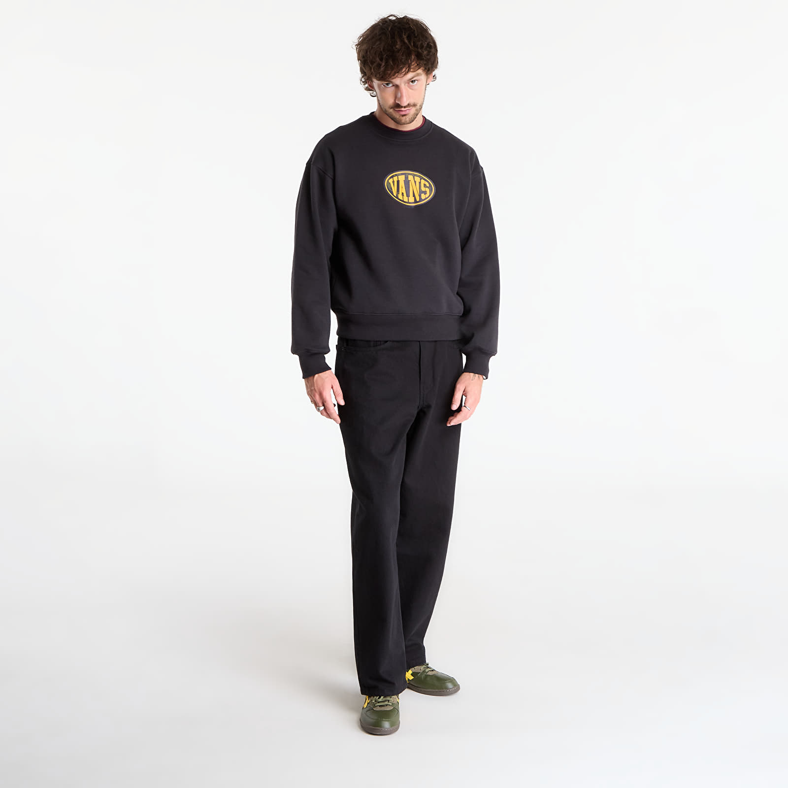 Мъжки суичъри Vans Worldwide94 Crew Black