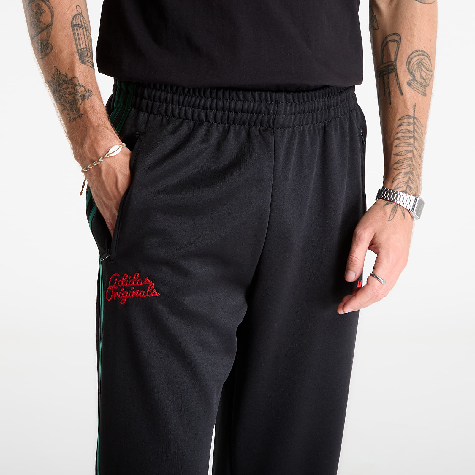 Chandal adidas Track Pants Black/ Collegiate Green