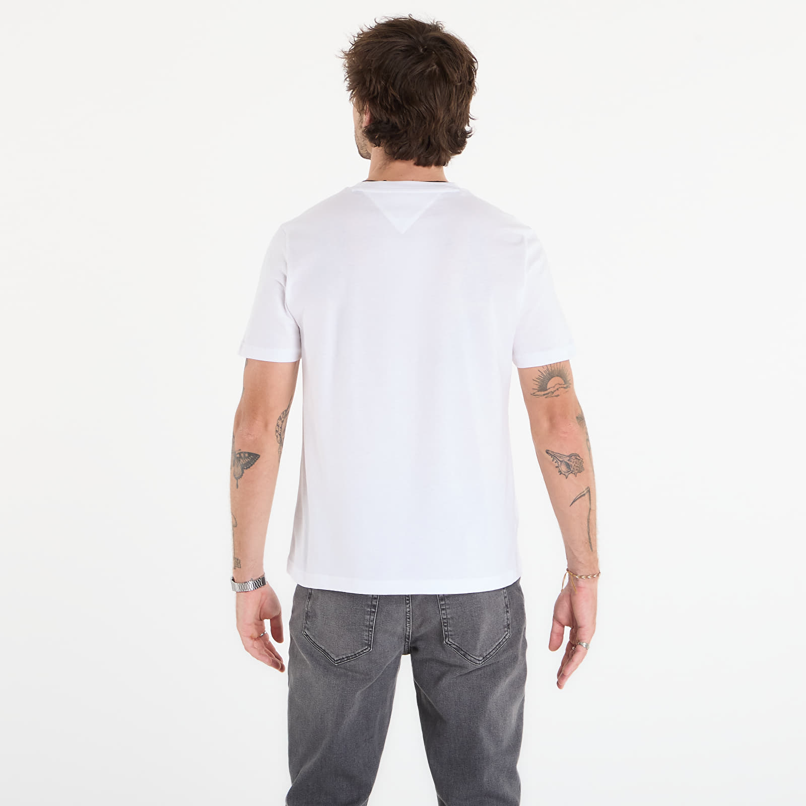 Tricouri bărbați Tommy Hilfiger Brand Love Big Text Tee White