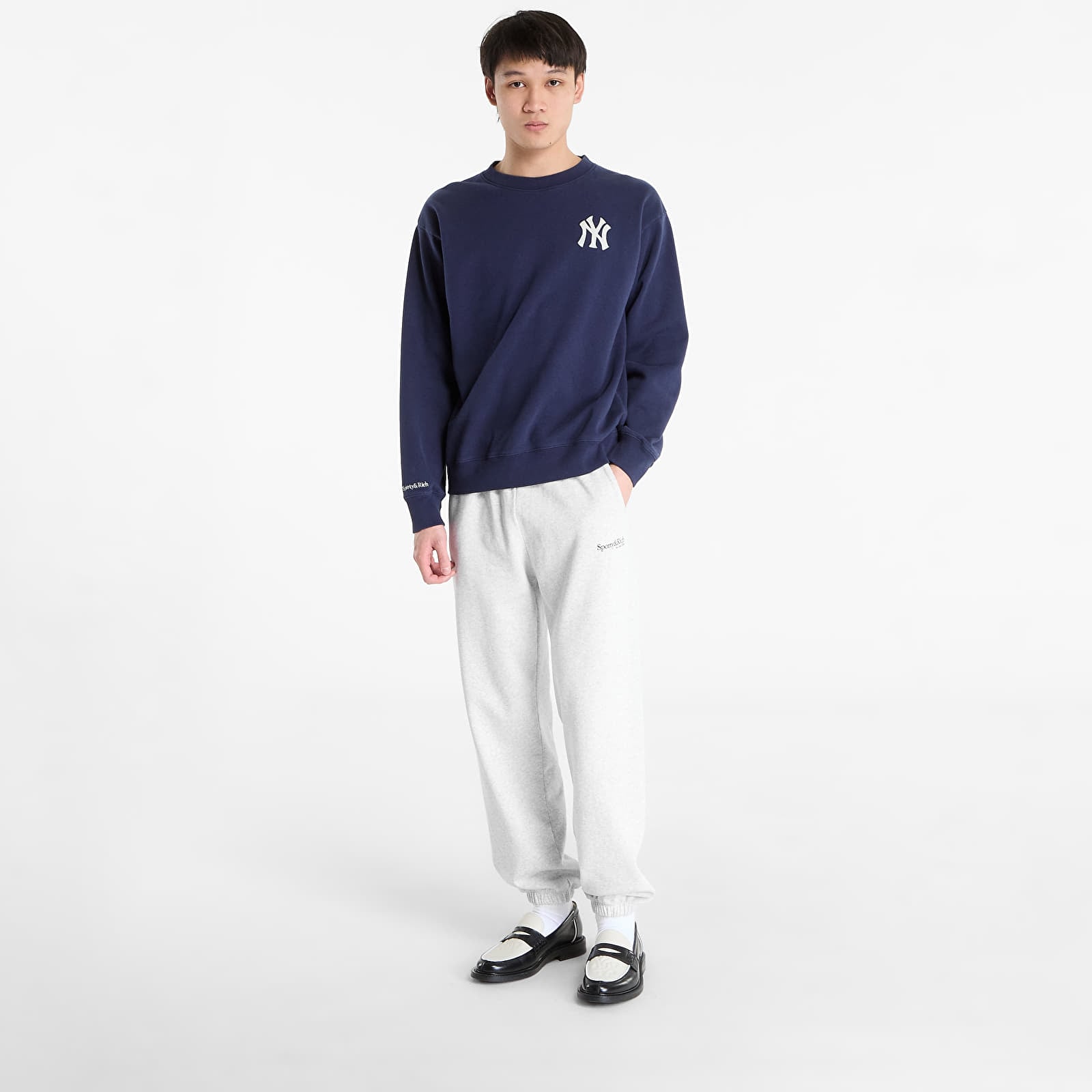 Hoodies e sweatshirts Sporty & Rich Heritage Yankees Serif Crewneck UNISEX Dark Navy