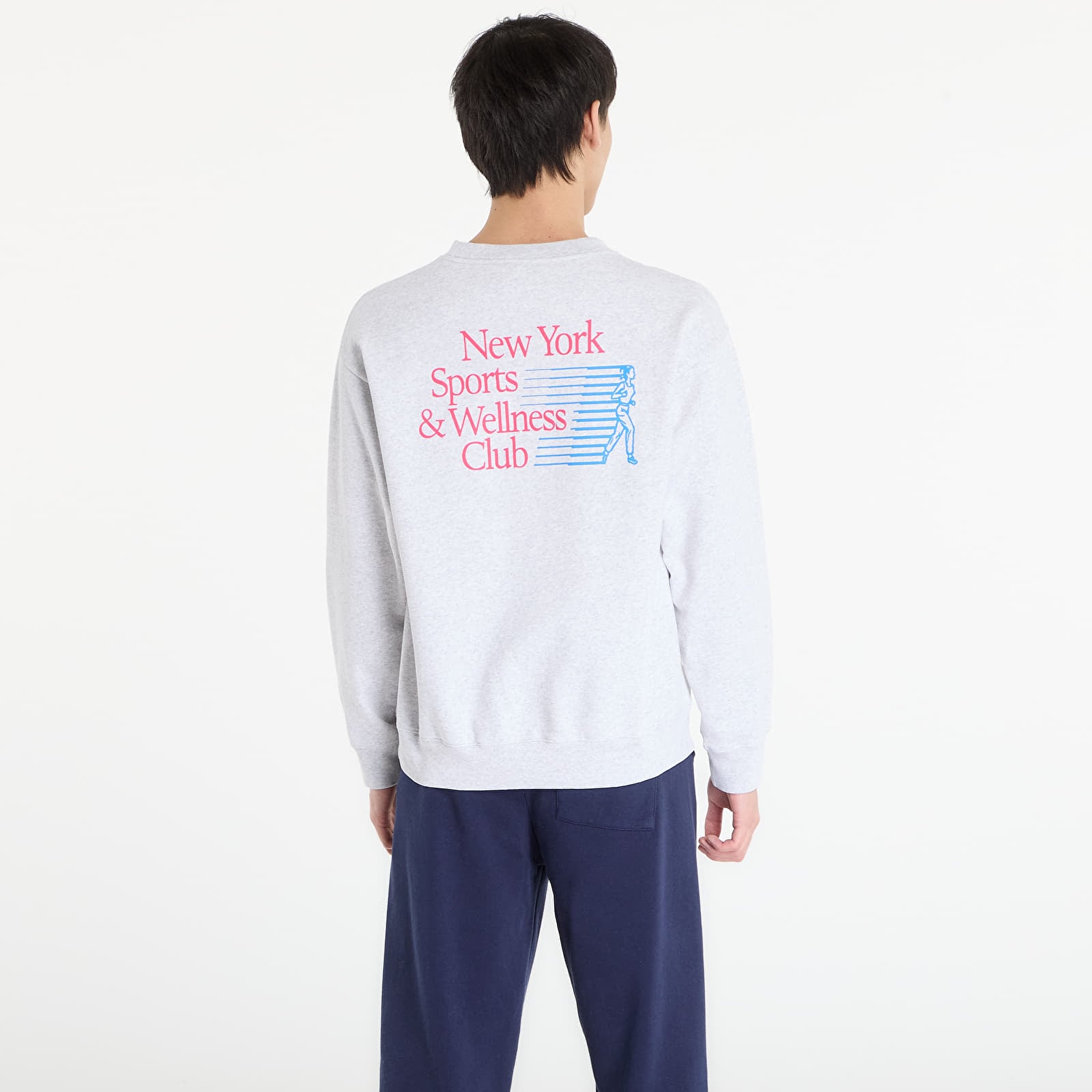 Dukserice Sporty & Rich NY Motion Crewneck UNISEX Heather Gray