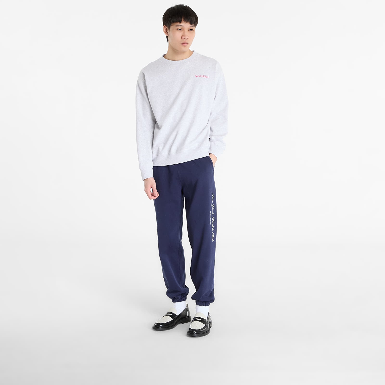 Dukserice Sporty & Rich NY Motion Crewneck UNISEX Heather Gray