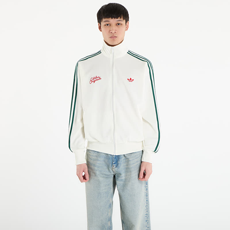 Sweatshirt adidas Firebird Roses Track Top Off White/ Collegiate Green