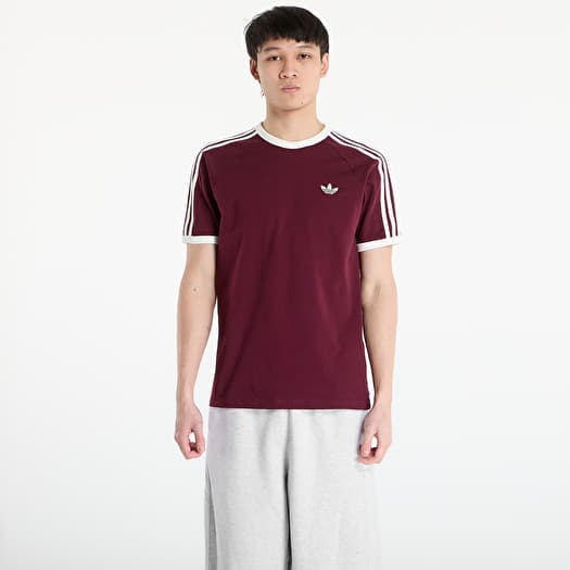 adidas 3S Tee Maroon/ Off White
